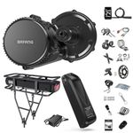 BAFANG 750W Mid Drive Kit, 8Fun BBS02B 48V750W Mid Drive Ebike Conversion Kit with LCD Display & Chainring, Electric Brushless Bike Motor Motor para Bicicleta for BB 68-73mm MTB,Trike,Citybike