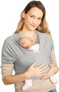 Baby Sling | Baby Wrap Carrier | Newborn to 35 lbs Infant with 3 Carrying Positions | 95% Polyester 5% Spandex - Dark Grey