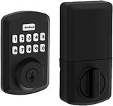 Kwikset Powerbolt 250 10-Button Keypad Matte Black Transitional Electronic Deadbolt Door Lock, Featuring Convenient keyless Entry, Customizable User Codes and auto Locking