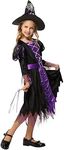 LIZHOUMIL Halloween Girl Witch Costume Halloween Witch Dress for Kids Toddler Classic Costume for Party Dress-Up