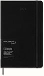 Moleskine Weekly Smart Planner 12 Months 2024, Smart Planner, Agenda 2024, Elastic Closure, Black Colour