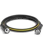 GREENER Heavy Duty Lead-in Hose Garden Hose 5ft, 5/8" Flexible Hybrid Rubber Hose PVC Material, Kink-resistant Water Hose with Leakproof Swivel Grip, 3/4in Solid Fittings, For Outdoor Garden Lawn