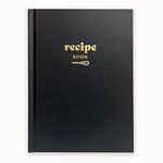 Betterday Studio Recipe Book with Space for 50 Recipes | Blank Recipe Journal - Blank Recipe Book for Own Recipes | DIY Recipe Book, Make Your Own Recipe Book, Cooking Gifts for Men and Women, Black