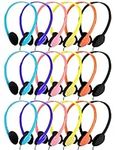 16 Pack Headphones Bulk for Classroom School Student Wired Headsets On-Ear Class Set Earphones Individually Bagged in 6 Multiple Colors (16 Packs,6 Colors)