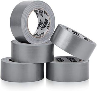 5-Pack Duct Tape, 90ft x 2in, Heavy Duty Silver, Flexible, No Residue, Tear by Hand - Bulk Value for Repairs