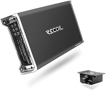 Recoil RED1800.5 1800 Watts Class-D Car Audio 5-Channel Amplifier, Mono 1 Ohm Stable, Remote Bass Knob Included