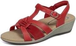 Orthofeet Women's Orthopedic Red Hope Sandals, Size 9.5 Wide