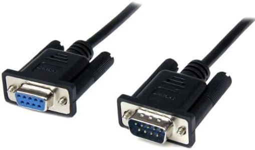 StarTech.com DB9 RS232 Serial 9-Pin Null Modem Female to Male Cable, Black (SCNM9FM1MBK)