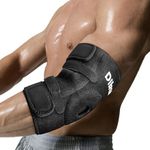 Dikuer Elbow Brace, Elbow Compression Sleeve, Adjustable Cubital Tunnel Elbow Brace For Tendonitis And Tennis Elbow For Women Men , Golfers Elbow Support Wrap Pads For Ulnar Nerve Entrapment, One Size ( Black )