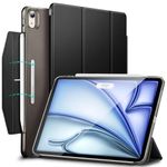 ESR for iPad Air 11 Inch Case M2 2024, iPad Air 6th/5th/4th Gen(2024/2022/2020), Trifold Smart Case, Auto Sleep and Wake, Slim and Lightweight, Pencil Pro and Pencil (USB-C) Charging, Black