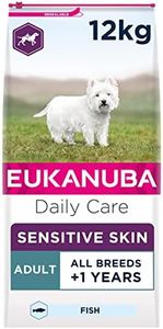 Eukanuba Sensitive Skin Hypoallergenic Complete Dry Dog Food for Adult Dogs with Fish 12 kg