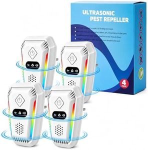 Ultrasonic Pest Repeller, 4 Pack Powerful Mouse Repellent Plug-In Pest Control, Highly Effective for Rats, Mosquitoes, Spiders, Cockroaches, Ants, and More, Safe for Humans and Pets