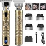 Hair Clippers Men Professional Beard Trimmer, Electric Self Hair Clippers with LCD Screen, Precision Outliner Trimmer-Smooth Clipping, Sharp Shavers-Rechargeable Battery