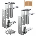 Dolenor Heavy Duty Cafe Door Hinges 304 Stainless Steel,Saloon Door Hinges Self Closing for Louvre Doors,Swinging Doors (2Pack)