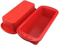 Inditradition Non-Stick Baking Bread Pan | Silicon Loaf Tin, Fruit Cake Pan (8.5 x 3.4 Inches, Pack of 1, Red)