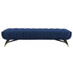 Modway Adept Upholstered Velvet Bench, Midnight Blue