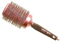 Head Jog 80 Pink Radial Brush. Ceramic Coating Barrel with Nylon Bristle & Rubber Handle. Lightweight & Durable Hair Brush for Hairdressing. Reduce Frizz for Healthy Looking Hair. (60mm)