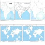 Maps for Practice | India - outline, political and physical and world - outline and political (each 20 maps, total - 100 maps)