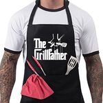 BBQ Apron Funny Aprons For Men The Grillfather Barbecue Grill Kitchen Gift