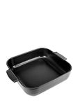 PEUGEOT - Square ceramic casserole dish - 36 cm (including handles) x 31 cm x 8.2 cm - capacity: 5.4 L - 10 year guarantee - satin black