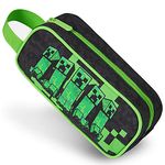 Minecraft Pencil Case, School Supplies Pencil Cases Large Capacity, Gifts for Boys (Black)