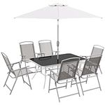 Outsunny 8 Piece Patio Dining Set w