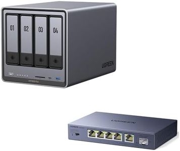 UGREEN NASync DXP4800 Plus 4-Bay Desktop NAS Bundle with 2.5gb Switch