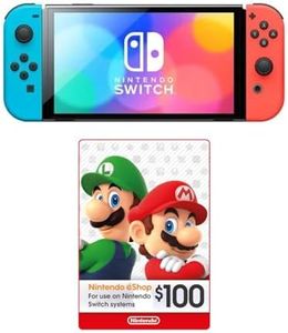 Nintendo Switch Console OLED Model - Neon + Nintendo eShop Card AU $100 Digital Code (Australian Account Only)