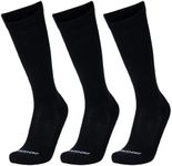 Zensah Alpaca Compression Socks (15–20 mmHg) for Running, Travel & Daily Support – Knee High – Made in USA (X-Large, Black, 3 Pairs)