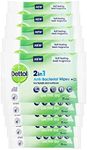 Dettol 2 in 1 Antibacterial Wipes, 