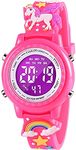 VAPCUFF Best Gift for 2 3 4 5 6 Years Old Girl, Watch for Girls Toddler Toy for 3 4 5 6 7 8 Year Old Girl Best Birthday Gifts for Girls Age 3-10 - Red