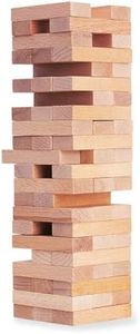 Eichhorn 100002466 Juego para apilar, Juego de Habilidad para Toda la Familia, Torre de Equilibrio Fabricada en Madera sin Tratar, Torre con 54 Piezas, Apto a Partir de 5 años