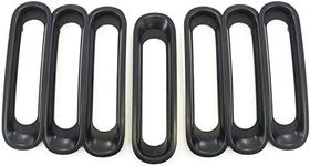 7 Front Grille Inserts Guard fits 2007-2018 Jeep Wrangler JK and Unlimited Black Grill Trim Cover