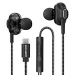 MAS CARNEY USB-C Headphones TI9, Dual Speaker Array, Built-in Chipset,In-ear Earphones compatible with Samsung, Huawei, OPPO, VIVO, Honor, Google Pixel smartphones, iPads