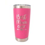 Best Mom Coffee Tumbler for Women, Insulated Stainless Steel Travel Mug for Women, Pink Travel Mug