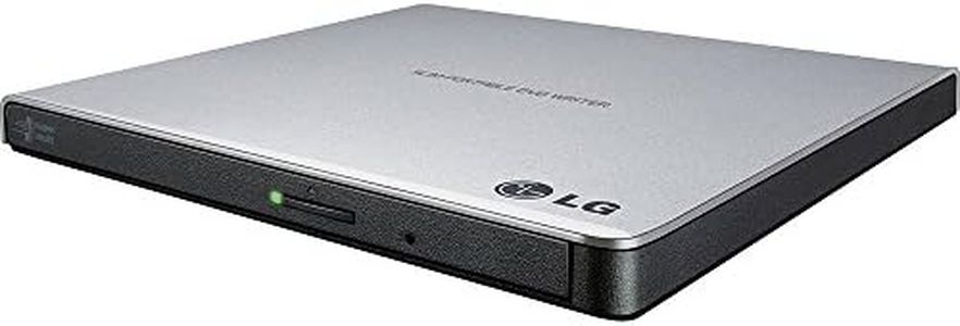 LG Electronics USB 3.0 Compatible Super-Multi Slim Portable DVD+/-RW External Drive for PC Windows, Linux, Mac OS with M-DISC Support GP65NS60 (Silver)