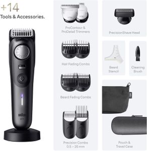 Braun Series 9 Beard Trimmer – Titanium Blades for Precision Grooming