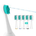 5 Pack Replacement Heads for Waterpik Sonic Fusion 2.0 - [Extra-Large] Full Size Flossing Toothbrush Head Fit for Water pic SF-01 / SF-02 / SF-03 / SF-04 (White)
