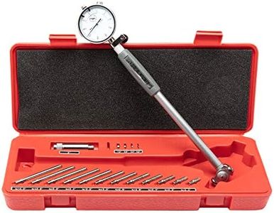 Beslands Dial Indicator Bore Gage Gauge, Stem Length 6'', Cylinder Dial Bore Gage with Carbide anvils (2"-6" Range)