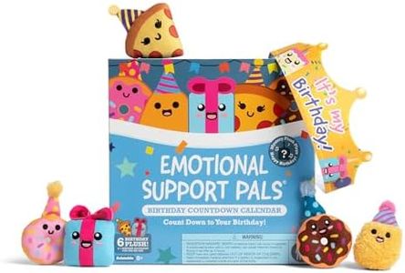 Emotional Support Pals Birthday Countdown Calendar by Relatable — Cuddly Stuffed Animals, Squishy Toys and Plushies, Great Birthday Gift for Loved Ones of All Ages — Includes 7 Surprises