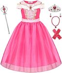 Avady Princess Dress Up Clothes for Girls Cosplay Outfits Halloween Christmas Costumes with Accessories