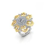 Miss Highness Pure 925 Silver Gold Plated Special Cocktail Ring | Rings for Ladies and Girls | Gift for Womens | With Certificate of Authenticity and 925 Stamp