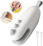 2 In 1 Mini Bag Sealer and Cutter 2025 New Plastic Bag Sealer Heat Seal Rechargeable Mini Snack Bags Seal, Portable Chip Bags Sealing Handheld Resealer Machine for Kitchen Food Storage (White)