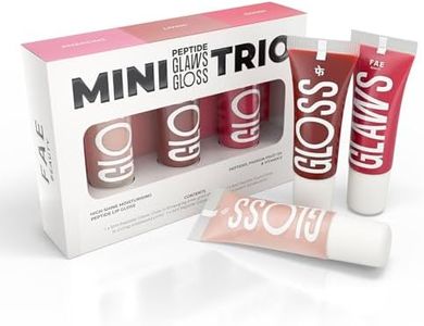 FAE Beauty Mini Peptide Lip Gloss Trio | With Passionfruit Oil & Argireline to Smoothen, Even, and Soften Lips | Non Sticky | Hydrating | Vegan | Shades - Emerging | Living | Giving