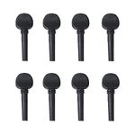 8Pcs Yootones 4/4 Wooden Violin Tuning Pegs With Predrilled Compatible with 4/4 Violin Fiddle Replacement Sets (Black)