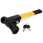 Navaris Car Steering Wheel Lock - Universal Anti-Theft Locking Device Yellow Antitheft Security Deterrent Bar System with 2 Keys - Fits Most Vehicles