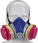 Safety Works SWX00320 Multi-Purpose Respirator Half-Mask Niosh Ov/AG/P100, Grey/Blue