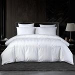 Beautyrest Hungarian White Goose Down Comforter, US Grown Cotton Fabric Goose Down Comforter, 750 Fill Power Fluffy Duvet Insert, 500 Thread Count All Seasons Warmth 5-Star Luxurious Comforters