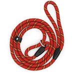 Sweeethome Dog Slip Rope Leash, Rope Lead for Pet, Adjustable Pet Leash Strong Dogs Training Leash Climbing Dog Rope Leash, 5 FT Nylon Leash for Dog Training Leash Small and Medium GOG Leash (red)