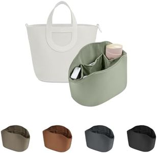 Purse Organizer Insert for In The Loop 18/23, Satin Bag Organizer Compatible with Hermes Bags, Lightweight Women Purse Essentials, Soft Touch Inner Liner with Multiple Pockets(Sauge, Loop 23)